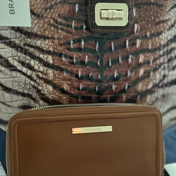 NEW 2-PIECE Brahmin Fallon Feline Bag with Suri Saddle Heroica wallet - Picture 4 of 12